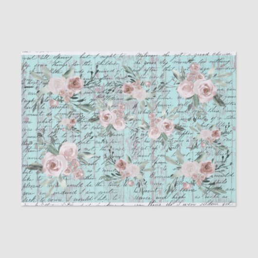 ヴィンテージフローラブケッツティッシュペーパー 薄葉紙 (正面)