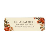 ヴィンテージフローラブケッツ差出人住所 ラベル (正面)