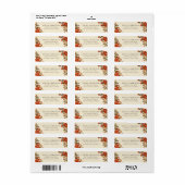 ヴィンテージフローラブケッツ差出人住所 ラベル (フルシート)