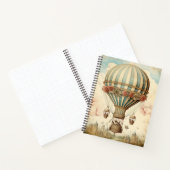 ヴィンテージフローラブストライプルー熱気球 ノートブック (内部)
