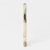 ヴィンテージフローラブストライプルー熱気球 iPhoneケース (右側)