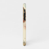 ヴィンテージフローラブストライプルー熱気球 iPhoneケース (左側)