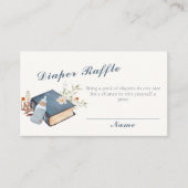 ヴィンテージフローラブックおむつラッフルベビーシャワー エンクロージャーカード (正面)