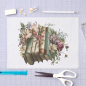 ヴィンテージフローラブックアートのデコページ 薄葉紙 (クラフト)