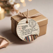 ヴィンテージフローラブックブライダルシャワーサンキューユー フェイバータグ