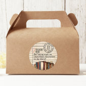 ヴィンテージフローラブックブライダルシャワーサンキューユー ラウンドシール