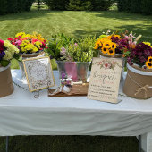 ヴィンテージフローラブックブライダルシャワーフラワーバー2 台座サイン