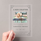 ヴィンテージフローラブックブライダルシャワー アクリル招待状 (インサイチュ (ポータブル))