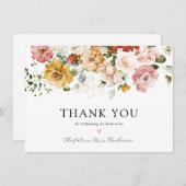 ヴィンテージフローラブライダルシャワーありがとう サンキューカード (正面/裏面)