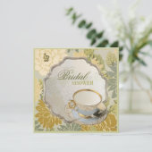 ヴィンテージフローラブライダルシャワーティーパーティの招待状 招待状 (スタンド正面)