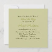 ヴィンテージフローラブライダルシャワーティーパーティの招待状 招待状 (裏面)