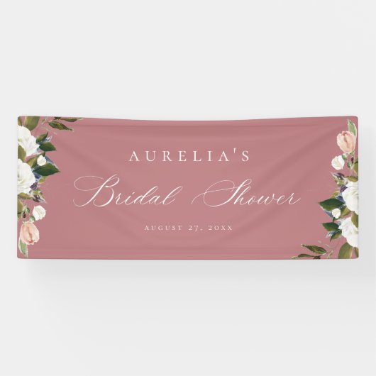 ヴィンテージフローラブライダルシャワーバナー 横断幕 (横)