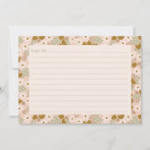 ヴィンテージフローラブライダルシャワーレシピカード サンキューカード (正面)