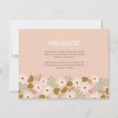 ヴィンテージフローラブライダルシャワー招待状の挿入 招待状 (正面)