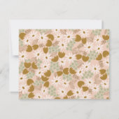 ヴィンテージフローラブライダルシャワー招待状の挿入 招待状 (裏面)