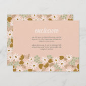 ヴィンテージフローラブライダルシャワー招待状の挿入 招待状 (正面/裏面)