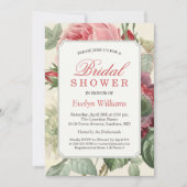 ヴィンテージフローラブライダルシャワー招待 招待状 (正面)