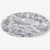 ヴィンテージフローラブラックトイレデジュイブライダルシャワー ペーパープレート (アングル)