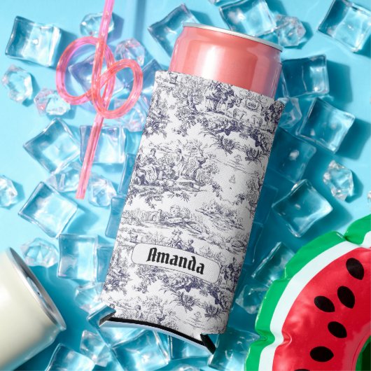 ヴィンテージフローラブラックトイレデジュイミモノグラム スリム缶クーラー (インサイチュ 夏)