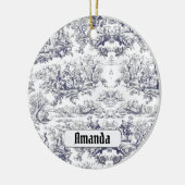 ヴィンテージフローラブラックトイレデジュイミモノグラム セラミックオーナメント (左)