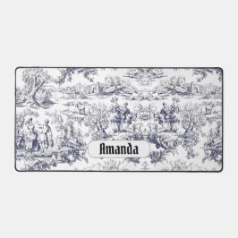 ヴィンテージフローラブラックトイレデジュイミモノグラム デスクマット