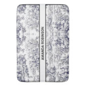 ヴィンテージフローラブラックトイレデジュイミモノグラム バスマット (正面縦)