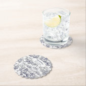 ヴィンテージフローラブラックトイレデジュイミモノグラム ペーパーコースター (インサイチュ)