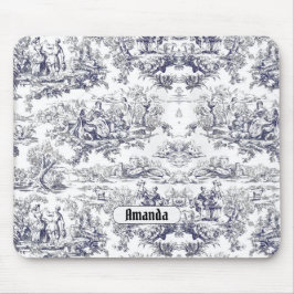 ヴィンテージフローラブラックトイレデジュイミモノグラム マウスパッド