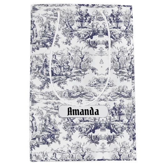 ヴィンテージフローラブラックトイレデジュイミモノグラム ミディアムペーパーバッグ (正面)