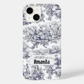 ヴィンテージフローラブラックトイレデジュイミモノグラム Case-Mate iPhoneケース (裏面)