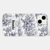 ヴィンテージフローラブラックトイレデジュイミモノグラム Case-Mate iPhoneケース (裏面 (横))