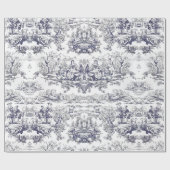 ヴィンテージフローラブラックトイレデジュイ ラッピングペーパー (フラット)