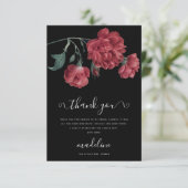 ヴィンテージフローラブラックブライダルシャワーありがとう カード (スタンド正面)
