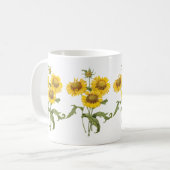 ヴィンテージフローラブランケットフラワーサンフラワーバイルドゥート コーヒーマグカップ (正面左)