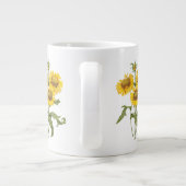 ヴィンテージフローラブランケットフラワーサンフラワーバイルドゥート ジャンボコーヒーマグカップ (裏面)