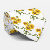 ヴィンテージフローラブランケットフラワーサンフラワーバイルドゥート ネクタイ (ロール)
