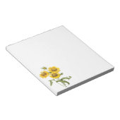 ヴィンテージフローラブランケットフラワーサンフラワーバイルドゥート ノートパッド (アングル)