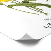 ヴィンテージフローラブランケットフラワーサンフラワーバイルドゥート ポスター (角)