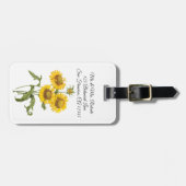 ヴィンテージフローラブランケットフラワーサンフラワーバイルドゥート ラゲッジタグ (正面横)