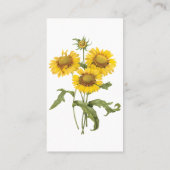 ヴィンテージフローラブランケットフラワーサンフラワーバイルドゥート 名刺 (裏面)