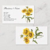 ヴィンテージフローラブランケットフラワーサンフラワーバイルドゥート 名刺 (正面/裏面)