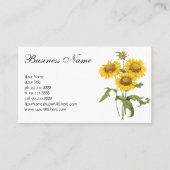 ヴィンテージフローラブランケットフラワーサンフラワーバイルドゥート 名刺 (正面)