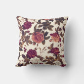 ヴィンテージフローラブルゴーニュバラさくらんぼ装飾用クッション クッション (裏面)