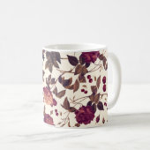 ヴィンテージフローラブルゴーニュバラさくらんぼ コーヒーマグカップ (正面右)