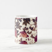 ヴィンテージフローラブルゴーニュバラさくらんぼ コーヒーマグカップ (中央)