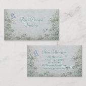 ヴィンテージフローラブルーアンティークショップ 名刺 (正面/裏面)