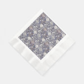 ヴィンテージフローラブルーウィリアムモリスWey 縁ありランチョンナプキン (角)