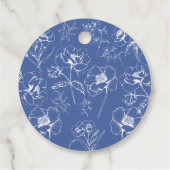 ヴィンテージフローラブルーオーナメントサンキューベイビーシャワー フェイバータグ (裏面)