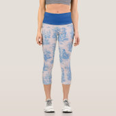 ヴィンテージフローラブルーターコイズトイルジュイ カプリレギンス (正面)