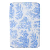 ヴィンテージフローラブルーターコイズトイルジュイ バスマット (正面縦)